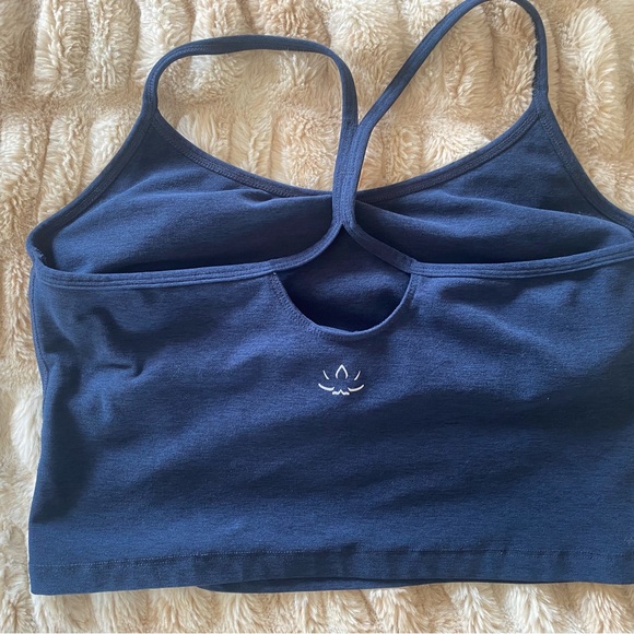 Beyond Yoga Spacedye Crop Tank Sports Bra Navy Blue XL - Picture 3 of 4
